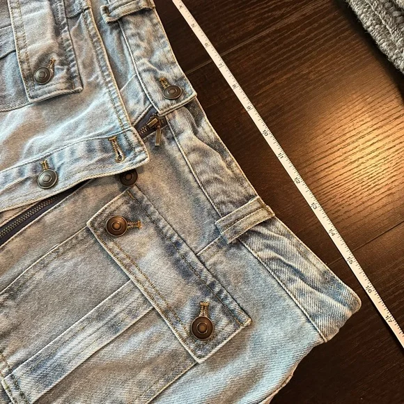 Denim Button-Front Midi Skirt- Size XL - Picture 5 of 12